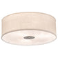 2nd Ave Lighting Cilindro 24" Textrene Flushmount With Nickel Finish