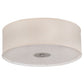 2nd Ave Lighting Cilindro 24" Textrene Flushmount With Nickel Finish