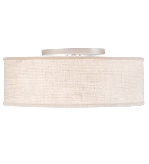 2nd Ave Lighting Cilindro 24" Textrene Flushmount With Nickel Finish