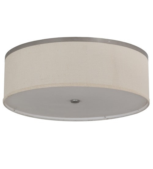 2nd Ave Lighting Cilindro 24" Textrene Flushmount in Nickel Finish