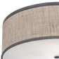 2nd Ave Lighting Cilindro 24" Textrene Flushmount in Nickel Finish