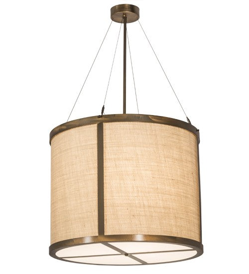 2nd Ave Lighting Cilindro 24" Textrene Pendant in Antique Copper Finish