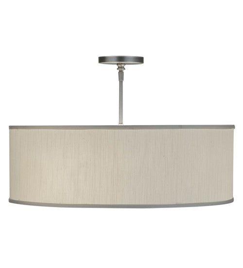 2nd Ave Lighting Cilindro 24" Textrene Pendant in Nickel Finish