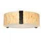 2nd Ave Lighting Cilindro 24" Travertine Idalight and Statuario Diffuser Timeless Bronze Flush Mount Lighting