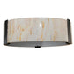 2nd Ave Lighting Cilindro 24" Travertine Idalight and Statuario Diffuser Timeless Bronze Flush Mount Lighting