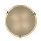 2nd Ave Lighting Cilindro 24" Travertine Idalight and Statuario Diffuser Timeless Bronze Flush Mount Lighting