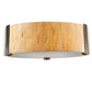 2nd Ave Lighting Cilindro 24" Travertine Idalight and Statuario Diffuser Timeless Bronze Flush Mount Lighting