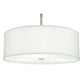2nd Ave Lighting Cilindro 24" White Trilam Textrene Pendant With Nickel Powder Coat Finish
