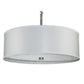 2nd Ave Lighting Cilindro 24" White Trilam Textrene Pendant With Nickel Powder Coat Finish