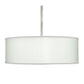 2nd Ave Lighting Cilindro 24" White Trilam Textrene Pendant With Nickel Powder Coat Finish