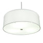 2nd Ave Lighting Cilindro 24" White Trilam Textrene Pendant With Nickel Powder Coat Finish