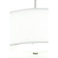 2nd Ave Lighting Cilindro 24" White Trilam Textrene Pendant With Nickel Powder Coat Finish