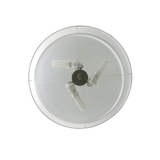2nd Ave Lighting Cilindro 24" White Trilam Textrene Pendant With Nickel Powder Coat Finish
