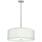 2nd Ave Lighting Cilindro 24" White Trilam Textrene Pendant With Nickel Powder Coat Finish