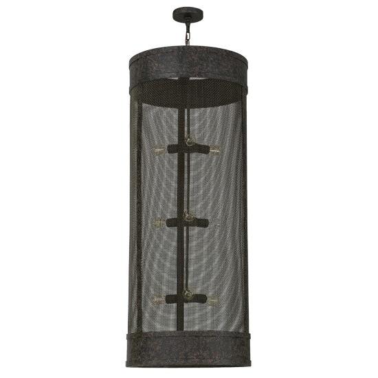 2nd Ave Lighting Cilindro 24" Wide 9 LT Cage Pendant in Coffee Bean Finish