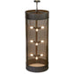 2nd Ave Lighting Cilindro 24" Wide 9 LT Cage Pendant in Coffee Bean Finish