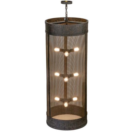 2nd Ave Lighting Cilindro 24" Wide 9 LT Cage Pendant in Coffee Bean Finish