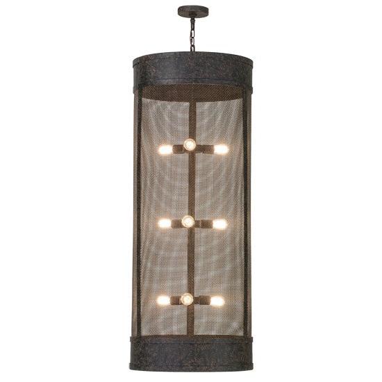 2nd Ave Lighting Cilindro 24" Wide 9 LT Cage Pendant in Coffee Bean Finish