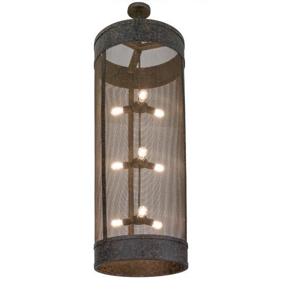 2nd Ave Lighting Cilindro 24" Wide 9 LT Cage Pendant in Coffee Bean Finish