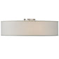 2nd Ave Lighting Cilindro 24" Wide Off White Textrene Flushmount With Nickel Powder Coat