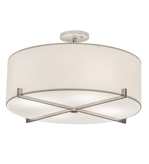 2nd Ave Lighting Cilindro 24" Wide Structure Pendant in Brushed Nickel Finish