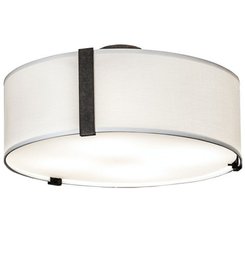 2nd Ave Lighting Cilindro 27" Wide Flushmount in Gilded Tobacco Finish