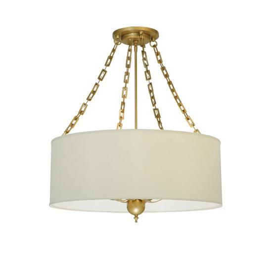 2nd Ave Lighting Cilindro 28" Eggshell Pendant in Gold Finish