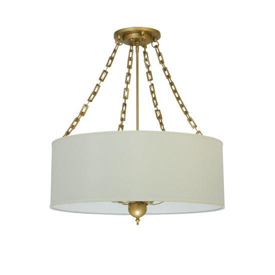 2nd Ave Lighting Cilindro 28" Eggshell Pendant in Gold Finish
