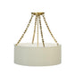 2nd Ave Lighting Cilindro 28" Eggshell Pendant in Gold Finish