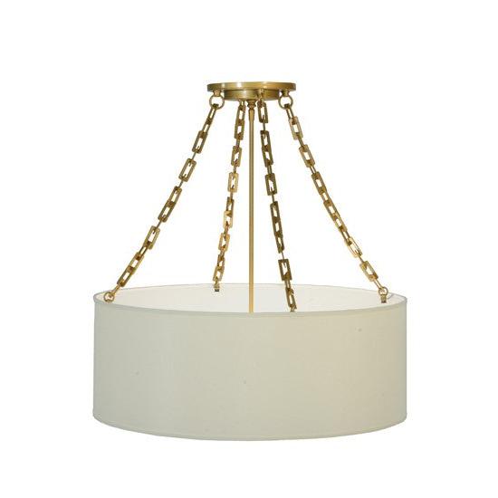 2nd Ave Lighting Cilindro 28" Eggshell Pendant in Gold Finish