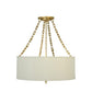 2nd Ave Lighting Cilindro 28" Eggshell Pendant in Gold Finish