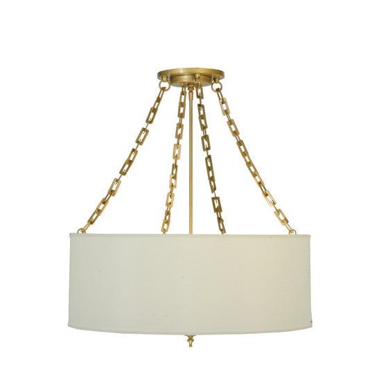 2nd Ave Lighting Cilindro 28" Eggshell Pendant in Gold Finish