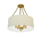 2nd Ave Lighting Cilindro 28" Eggshell Pendant in Gold Finish