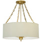 2nd Ave Lighting Cilindro 28" Eggshell Pendant in Gold Finish