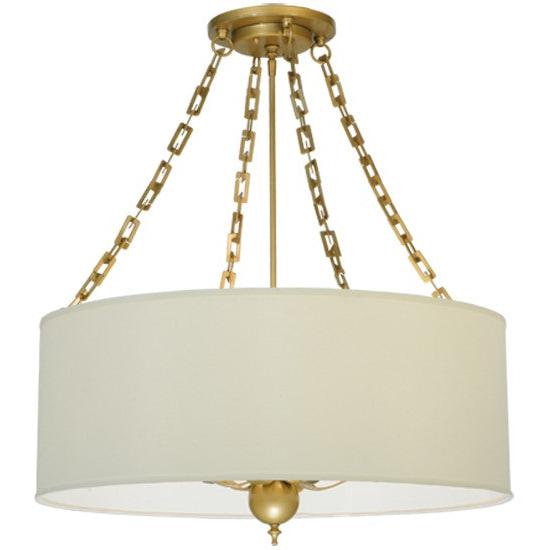 2nd Ave Lighting Cilindro 28" Eggshell Pendant in Gold Finish