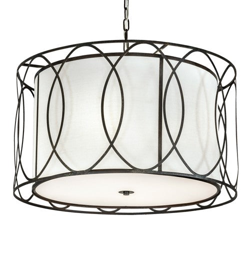 2nd Ave Lighting Cilindro 28" Hoops Pendant in Gilded Tobacco Finish