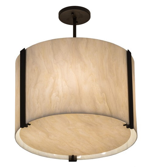2nd Ave Lighting Cilindro 28" Wide Semi-Flushmount in Oil Rubbed Bronze Finish