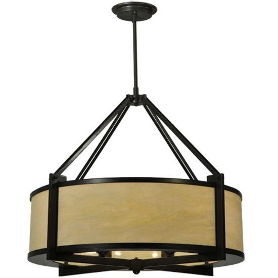 2nd Ave Lighting Cilindro 30" Cross Hatch Pendant in Timeless Bronze