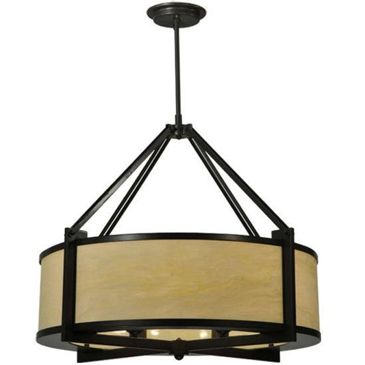 2nd Ave Lighting Cilindro 30" Cross Hatch Pendant in Timeless Bronze