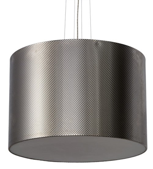 2nd Ave Lighting Cilindro 30" Metal-Tex Pendant in Brushed Stainless Steel Finish
