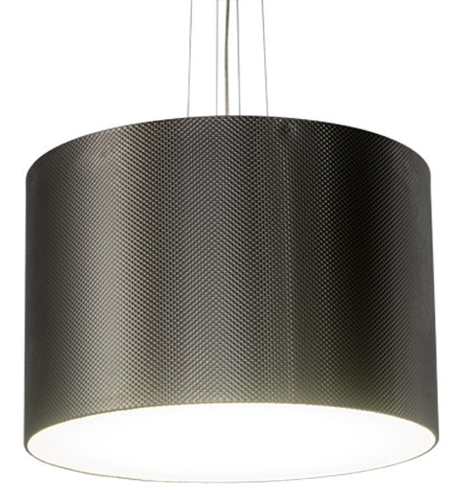 2nd Ave Lighting Cilindro 30" Metal-Tex Pendant in Brushed Stainless Steel Finish