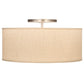 2nd Ave Lighting Cilindro 30" Textrene Flushmount With Nickel Powder Coat Finish