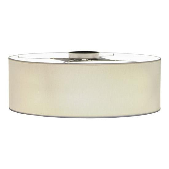2nd Ave Lighting Cilindro 30" Textrene Flushmount in Nickel Finish