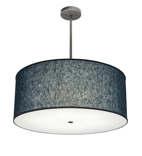 2nd Ave Lighting Cilindro 30" Textrene Pendant With Nickel Finish