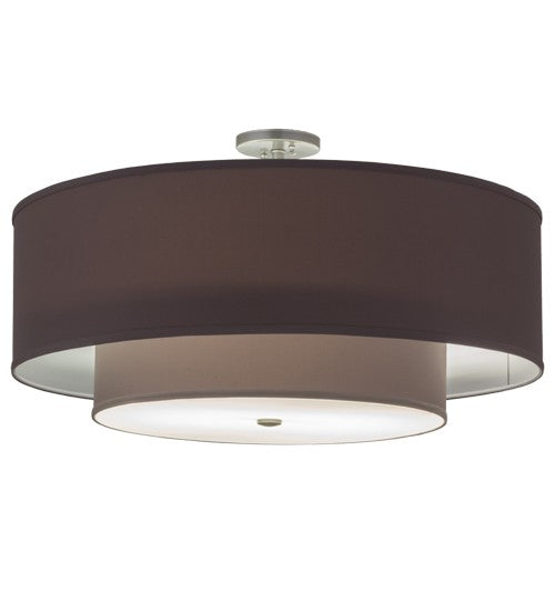 2nd Ave Lighting Cilindro 30" Textrene Two Tier Pendant