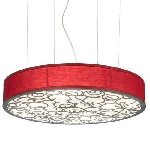 2nd Ave Lighting Cilindro 30" Wide Spiral Pendant in Nickel Powder Coat Finish