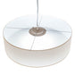 2nd Ave Lighting Cilindro 30" Wide Textrene Pendant With Brushed Nickel Finish