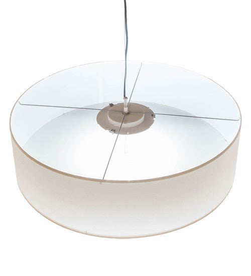 2nd Ave Lighting Cilindro 30" Wide Textrene Pendant With Brushed Nickel Finish