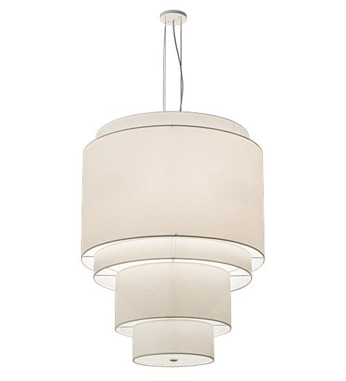 2nd Ave Lighting Cilindro 31" Wide 5 Tier Pendant in White Finish