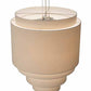 2nd Ave Lighting Cilindro 31" Wide 5 Tier Textrene Pendant in Antique Copper Finish